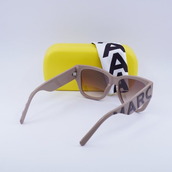 Marc Jacobs MARC 695/S 0NOY HA Square Sunglasses - Nude Brown\Brown Gradient - Picture 4 of 10